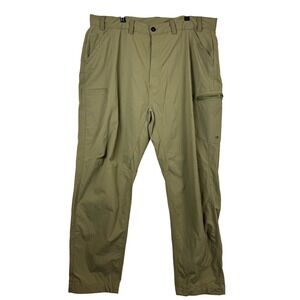 Reel Legends Mens Khaki Cargo Pants 42x30 Performance Stretch Nylon Outdoor